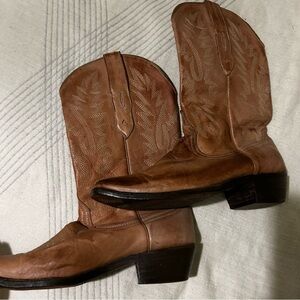 PECOS BILLS Western Cowboy Brown Leather Boot size 6